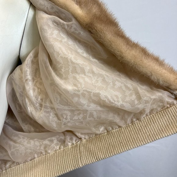 Bernard Altman Cashmere Sweater with Mink Fur Trim - Picture 9 of 10